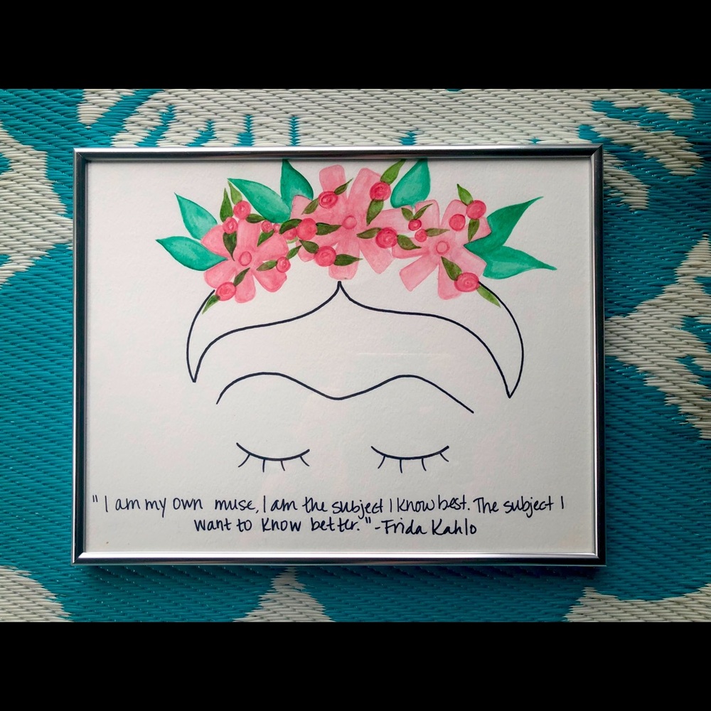 Hand painted Frida Khalo watercolor